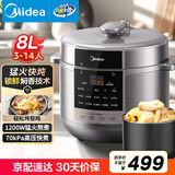 美的（Midea）【国家补贴】电压力锅8L大容量8-14人家用电饭煲高压锅 全自动智能预约开盖火锅煲汤炖煮MY-E8129