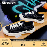 FILA FUSION斐乐男鞋POP帆布鞋潮牌男子潮流板鞋街拍运动休闲鞋男 黑-BK 44