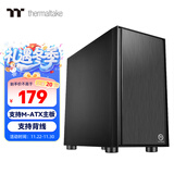 Thermaltake（Tt）启航者F1 黑色静谧降噪版 小机箱水冷电脑主机（支持MATX主板/支持背线/钢板0.6mm/U3）