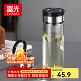 富光尚宇系列单层闷茶玻璃杯 男女士水杯 高硼硅玻璃杯子泡茶杯600ml