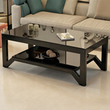 凡社茶几客厅 办公室家用沙发茶桌子 钢化玻璃茶几小户型现代简约茶机