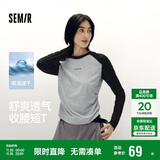 森马（Semir）[商场同款]长袖T恤女短款修身收腰2025吸湿速干秋装101525101002