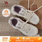 骆驼（CAMEL）漫游复古慢跑鞋女加绒运动鞋子 K23S09L7014A 米白/香芋紫 39