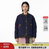 幻走（MOVEUP）冬季新款.FUN系列圆领撞色包边设计师短款羽绒服女 深宝蓝 M