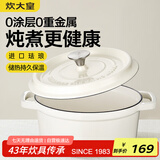 炊大皇珐琅锅铸铁锅家用炖锅砂锅汤锅焖烧锅电磁炉燃气煮锅22cm