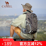 骆驼（CAMEL）山栖登山包户外专业背包男女运动双肩包大容量轻便徒步深灰