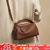 金狐狸（FOXER）头层牛皮女士包包女包大容量手提单肩枕头斜挎包轻奢女友生日礼物