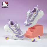 HELLOKITTY童鞋女童运动鞋短绒保暖二棉鞋冬季柔软舒适跑步小白鞋7833白紫37