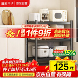 溢彩年华厨房置物架落地多层微波炉架收纳架储物货架 【70*40*86cm】6140