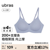 ubras虞书欣同款夹心软支撑光面细肩带文胸女士内衣女背勾款奶盐蓝色M