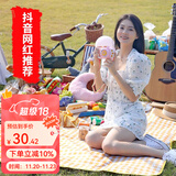 原始人（The Primitive） 野餐垫春游防潮垫野餐布户外便携防水草野炊地垫子郊游ins风 黄格子200*200cm