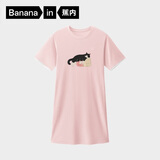 蕉内棉棉520Sleep女士睡裙5A抑菌棉莫印花PetsPets短袖睡衣无袖家居服
