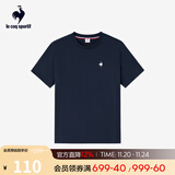 乐卡克法国公鸡夏季圆领短袖T恤 L242UECA0301 藏青色 XL