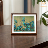 铜师傅  手工錾刻 铜雕画 《千里江山（桌面）》书房办公室装饰画