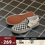 VANS范斯官方 Asher黑白棋盘格夏日一脚蹬女鞋帆布鞋 黑白棋盘格(男款) 40.5