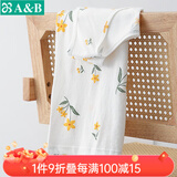 AB母亲节女士纯棉无袖背心舒适圆领印花妈妈上衣汗衫家居服 迎春花 4XL