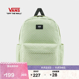 VANS范斯官方 男女情侣背包双肩包小棋盘格大容量书包 青柠色 均码