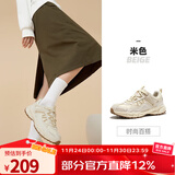 骆驼盘龙户外登山鞋防水防滑耐磨徒步鞋透气缓震运动鞋越野跑鞋 FB22236784，米色，女 密网版 38