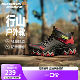 Skechers斯凯奇男童雪地靴户外棉靴儿童运动鞋冬大童棉鞋406415L 炭灰色/红色/CCRD 35