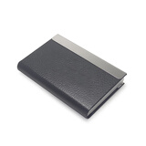 利蓝（LEADLAND）便携名片夹男女款名片盒商务卡包办公用品文具口袋名片收纳包企业定制LOGO 荔纹黑色1192