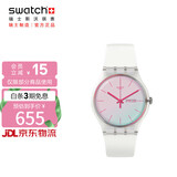 斯沃琪（Swatch）瑞士手表 炫白极光2.0 考试简约节日礼物时尚腕表 SO29K704-S14