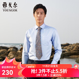 雅戈尔（YOUNGOR）长袖衬衫男DP免烫衬衫纯棉面料抗皱易打理新品 GLDP10171IJA浅蓝色 39