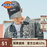dickies字母绣标鸭舌棒球帽 男女鸭舌帽休闲情侣帽子 9537 黑色 均码 可调节