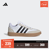 adidas「T头鞋」GRADAS休闲网球文化板鞋男女阿迪达斯官方轻运动 白色/卡其色/黑色 42