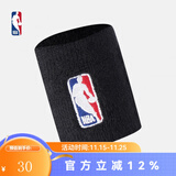 NBA官方运动篮球护腕男女运动吸汗透气防扭伤护手腕高弹防护运动配饰 黑色 F