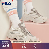 FILA斐乐SOFIA鱼刺鞋女鞋跑步鞋复古老爹鞋女增高鞋休闲鞋 南极灰/合金灰-AG 38.5