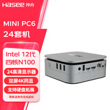 神舟（HASEE） MINI PC6 家用影音商用办公 迷你台式电脑小主机 MINI单主机 四核N100/12G内存/128G固态