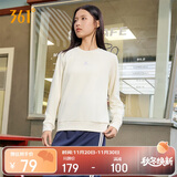 361°卫衣女士秋冬季运动休闲舒适宽松圆领长袖套头上衣662334801D-1