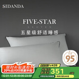 SIDANDA枕芯95%白鹅绒枕头五星级酒店100支全棉羽绒枕舒适低枕48*74cm