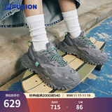 FILA FUSION斐乐女鞋BIANCO老爹鞋季新款硬糖鞋休闲鞋厚底运动鞋女 神秘灰/城堡灰-FC 38