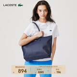 LACOSTE法国鳄鱼女包L1212系列大容量单肩托特包|NF1888PO 141/墨蓝色