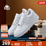 KAPPA卡帕男鞋板鞋男秋冬新款厚底小白鞋子男百搭休闲鞋情侣跑步运动鞋 鹭羽白 37
