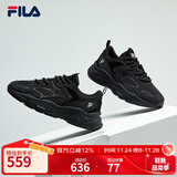 FILA【男女同款】斐乐情侣跑步鞋复古老爹鞋火星鞋潮流时尚舒适老爹鞋 女-黑-BK 37.5