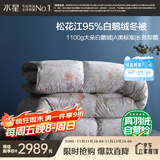 水星家纺羽绒被95%白鹅绒被子冬季加厚冬被芯双人羽绒被220cm×240cm