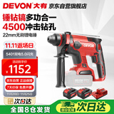 大有20V无刷充电锂电电锤5401冲击钻电镐两用混凝土开凿双电5.0闪充