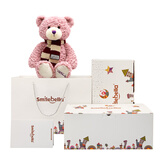 SMILE BELLA英国围巾熊玩偶圣诞节小熊毛绒玩具泰迪熊公仔陪睡娃娃生日礼物女 围巾熊【礼盒装】 站高38cm
