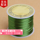 倾欣手工diy穿珠手链扁丝透明水晶弹力线耐磨手串文玩串珠皮筋松紧绳 升级款（绿色约50米）