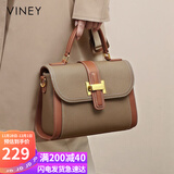 viney牛皮包包女包斜挎妈妈包中年手提单肩包生日礼物高端送女友母亲