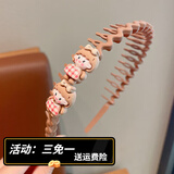 BARY REEF儿童咖色发箍女童带齿防滑女孩2024新款头窟发卡头饰宝宝头箍女款 咖色公主