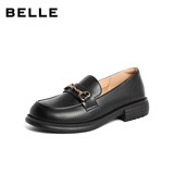 百丽2025新款马衔扣乐福女百搭单鞋Z3B1DAA5 黑色 36