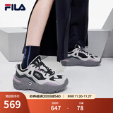 FILA斐乐跑步鞋男鞋女鞋情侣鞋掠夺者 2休闲鞋慢跑运动鞋 【女款】黑/南极灰-BA 35.5