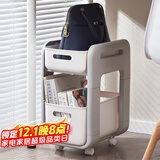 安尔雅移动书包架桌边办公室收纳推车置物架学生桌面文具储物架带轮子