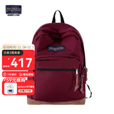 JANSPORT杰斯伯双肩包女男复刻暮光学生电脑包旅行背包书包 4QVA04S深紫酒红-侧袋+隔层