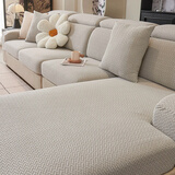 忆自然弹力沙发套罩四季通用全包沙发坐垫套沙发笠沙发座垫防尘保护罩 织纹-气质灰 标准单人位 适合宽50-65cm*长50-65cm