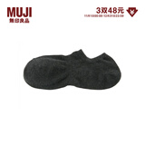 无印良品 MUJI 男式 合脚直角 运动船袜 袜子 男袜 DAC01A2S 炭灰色 25-27cm/40-44码