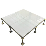 全钢防静电地板600x600机房pvc陶瓷抗静电高架空活动网络地板学校 陶瓷象牙白(每平米含配件)